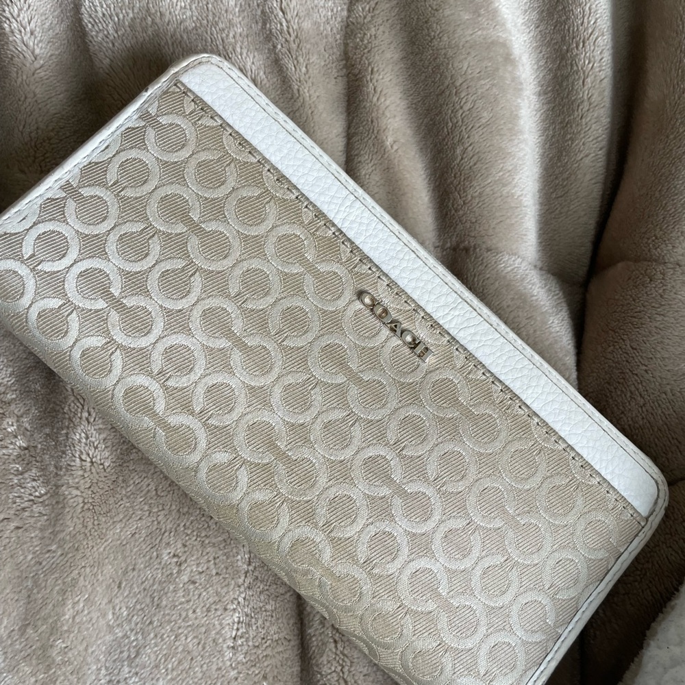 Coach Beige Signature Wallet